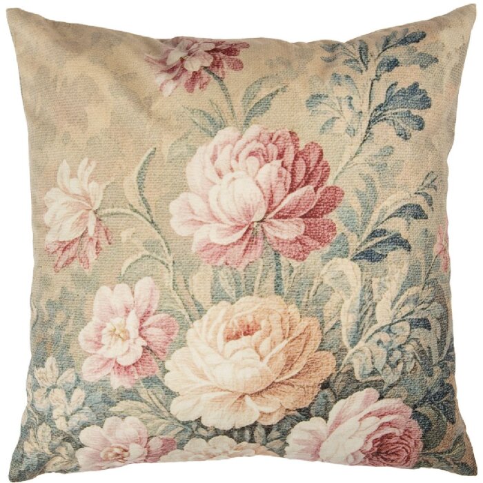Clayre & Eef CPA23 Kussensloop 45x45 cm Beige Roze