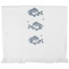 Clayre & Eef CT034 Gastendoek 40x66 cm Wit-Blauw