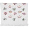 Clayre & Eef CT035 Gastendoek 40x66 cm Wit met blauw detail