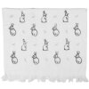 Clayre & Eef CTBNS-1 gastendoek 40x66 cm Wit-Grijs