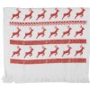 Clayre & Eef CTNOC-1 Gastendoek 40x66 cm Wit met Rode Boord
