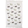 Clayre & Eef CTNSF Gastendoek 40x66 cm Wit/Bruin