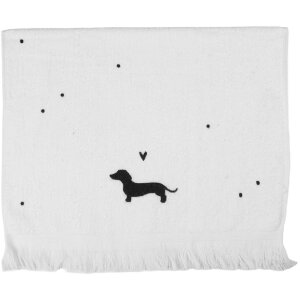 Clayre & Eef CTPWS-2 Gastendoek 40x66 cm Wit/Zwart