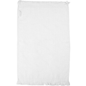 Clayre & Eef CTRFL-1 Gastendoek 40x66 cm Wit en Bruin