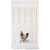 Clayre & Eef CTRFL-1 Gastendoek 40x66 cm Wit en Bruin