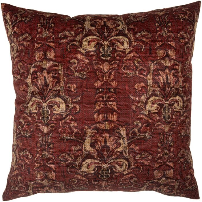 Clayre & Eef KT021.427 Kussensloop 45x45 cm Rood en Geel