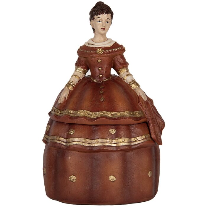 Clayre & Eef 6PR5546 Sieradenkist Vrouw 19x16x29 cm Rood