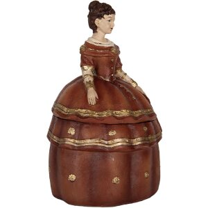 Clayre & Eef 6PR5546 Sieradenkist Vrouw 19x16x29 cm Rood