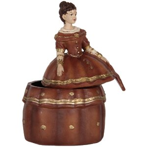 Clayre & Eef 6PR5546 Sieradenkist Vrouw 19x16x29 cm Rood