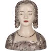 Clayre & Eef 6PR5548 Decoratieve Buste Vrouw 27x15x30 cm Beige-Bruin