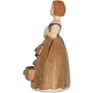 Clayre & Eef 6PR5558 Sieradenkist Vrouw 16x11x20 cm Bruin-Beige