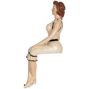 Clayre & Eef 6PR5560 Decoratie Vrouw 12x10x29 cm Beige