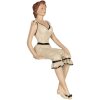 Clayre & Eef 6PR5560 Decoratie Vrouw 12x10x29 cm Beige