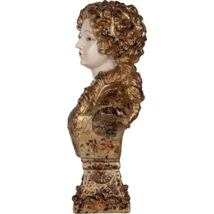 Clayre & Eef 6PR5563 Decoratie Buste Vrouw Beige Bruin 18x12x30 cm