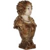 Clayre & Eef 6PR5563 Decoratie Buste Vrouw Beige Bruin 18x12x30 cm