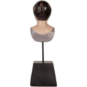 Clayre & Eef 6PR5564 Decoratie Buste Vrouw 11x11x34 cm Beige-Bruin