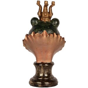 Clayre & Eef 6PR5566 Decoratie Buste Kikker 12x11x22 cm Groen-Goud