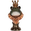 Clayre & Eef 6PR5566 Decoratie Buste Kikker 12x11x22 cm Groen-Goud