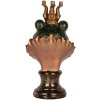 Clayre & Eef 6PR5566 Decoratie Buste Kikker 12x11x22 cm Groen-Goud