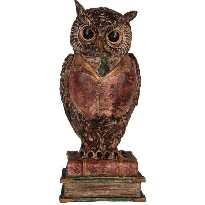 Clayre & Eef 6PR5579 Spaarvarken Uil 16x15x35 cm