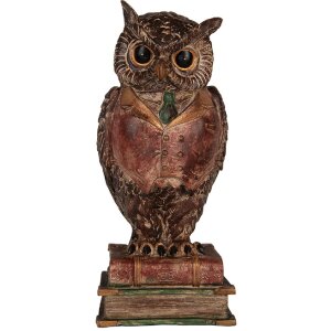 Clayre & Eef 6PR5579 Spaarvarken Uil 16x15x35 cm