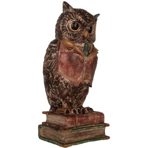 Clayre & Eef 6PR5579 Spaarvarken Uil 16x15x35 cm