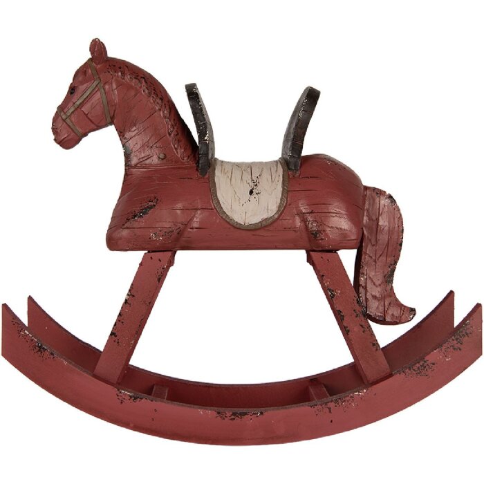 Clayre & Eef 6PR5580 Decoratie Schommelpaard 39x12x33 cm Roze