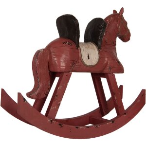 Clayre & Eef 6PR5580 Decoratie Schommelpaard 39x12x33 cm Roze