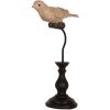 Clayre & Eef 6PR5587 Decoratie Vogel 12x7x21 cm Beige Bruin