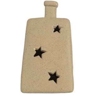 Clayre & Eef 6CE2174M Decoratie Huis met LED 15x10x21 cm Beige