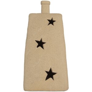 Clayre & Eef 6CE2174S Decoratie Huis met LED 9x7x13 cm Beige