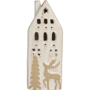 Clayre & Eef 6CE2175M Decoratie Huis met LED 7x6x19 cm