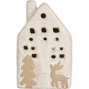 Clayre & Eef 6CE2175S Decoratiehuis met LED 6x5x10 cm
