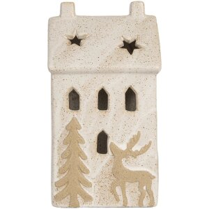 Clayre & Eef 6CE2176L Decoratie Huis met LED 10x9x18 cm