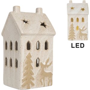 Clayre & Eef 6CE2176L Decoratie Huis met LED 10x9x18 cm