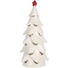 Clayre & Eef 6CE2178M Decoratieve Kerstboom met LED Ø 11x25 cm Wit/Rood