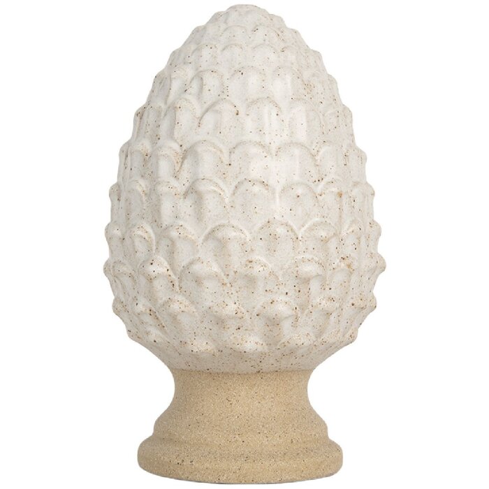 Clayre & Eef 6CE2179 Decoratieve Dennenappel Beige 9x15 cm