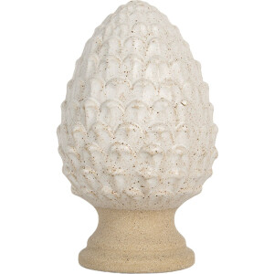 Clayre & Eef 6CE2179 Decoratieve Dennenappel Beige 9x15 cm
