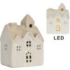 Clayre & Eef 6CE2180 Decoratie Huis met LED 9x6x12 cm