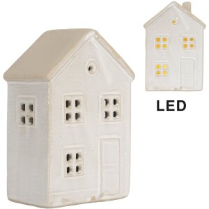 Clayre & Eef 6CE2182 Decoratie Huis met LED 8x5x12 cm