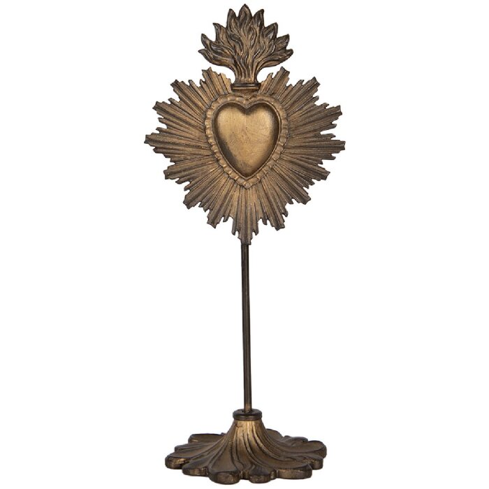 Clayre & Eef 6PR5292 Decoratie Ornament 10x8x23 cm Goud-Bruin
