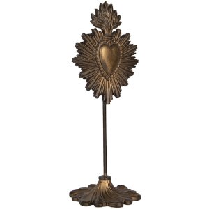 Clayre & Eef 6PR5292 Decoratie Ornament 10x8x23 cm Goud-Bruin