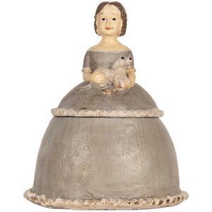 Clayre & Eef 6PR5547 Decoratie Vrouw 19x16x22 cm Beige/Grijs