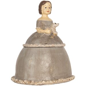 Clayre & Eef 6PR5547 Decoratie Vrouw 19x16x22 cm Beige/Grijs
