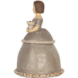 Clayre & Eef 6PR5547 Decoratie Vrouw 19x16x22 cm Beige/Grijs