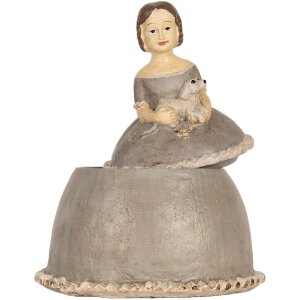 Clayre & Eef 6PR5547 Decoratie Vrouw 19x16x22 cm Beige/Grijs