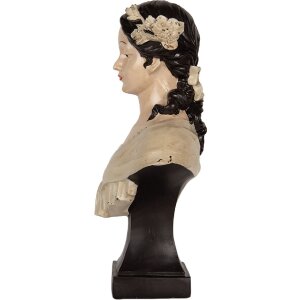 Clayre & Eef 6PR5550 Decoratie Buste Vrouw 18x12x31 cm Beige/Bruin
