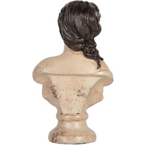 Clayre & Eef 6PR5553 Decoratieve Buste Vrouw 12x8x20 cm Beige-Bruin