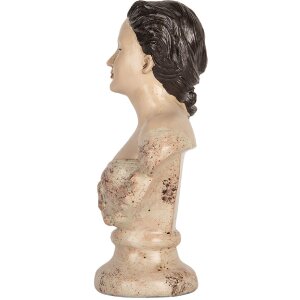 Clayre & Eef 6PR5553 Decoratieve Buste Vrouw 12x8x20 cm Beige-Bruin