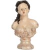 Clayre & Eef 6PR5553 Decoratieve Buste Vrouw 12x8x20 cm Beige-Bruin